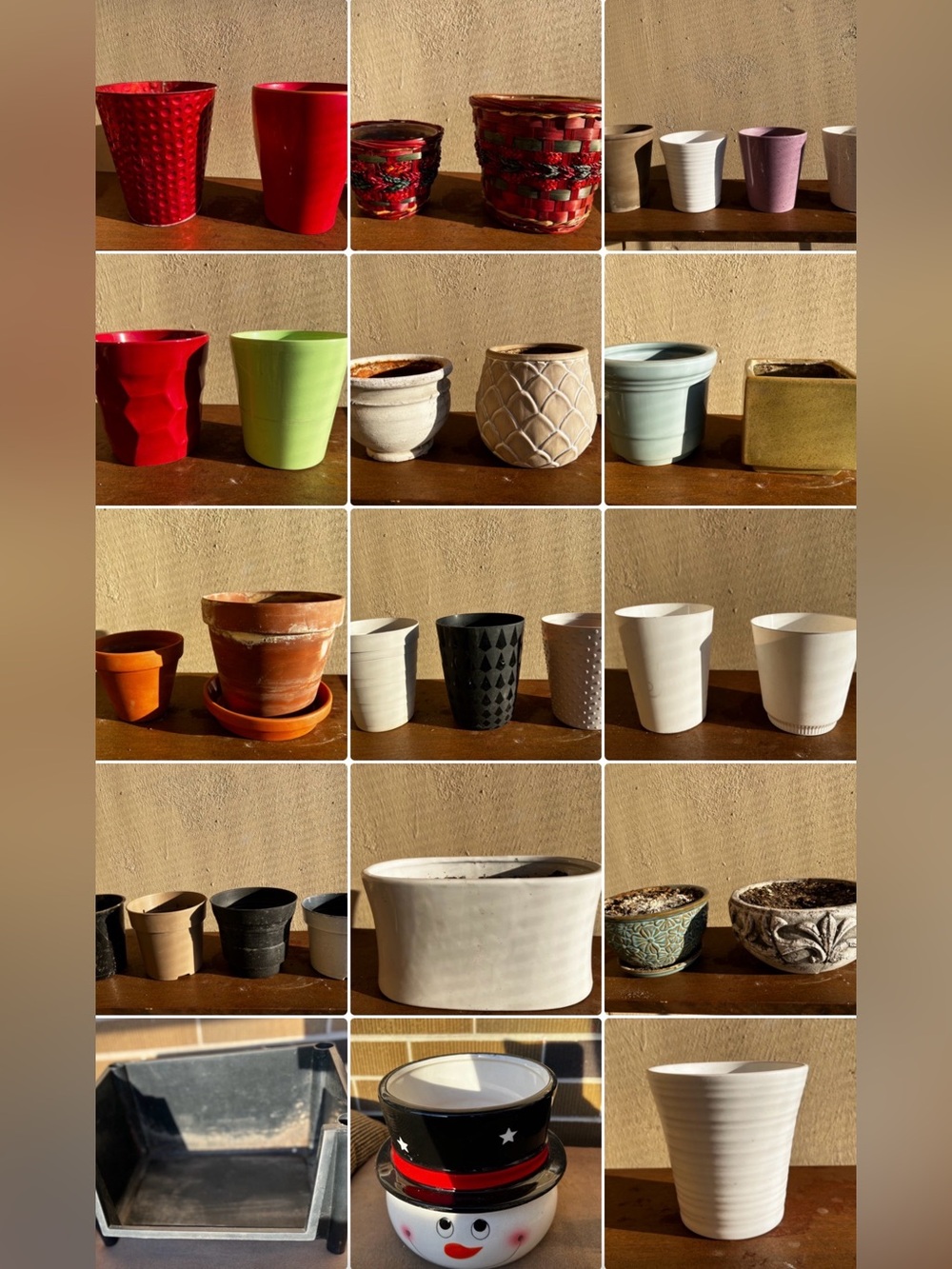 Assorted Garden Plant Pots-price of Each